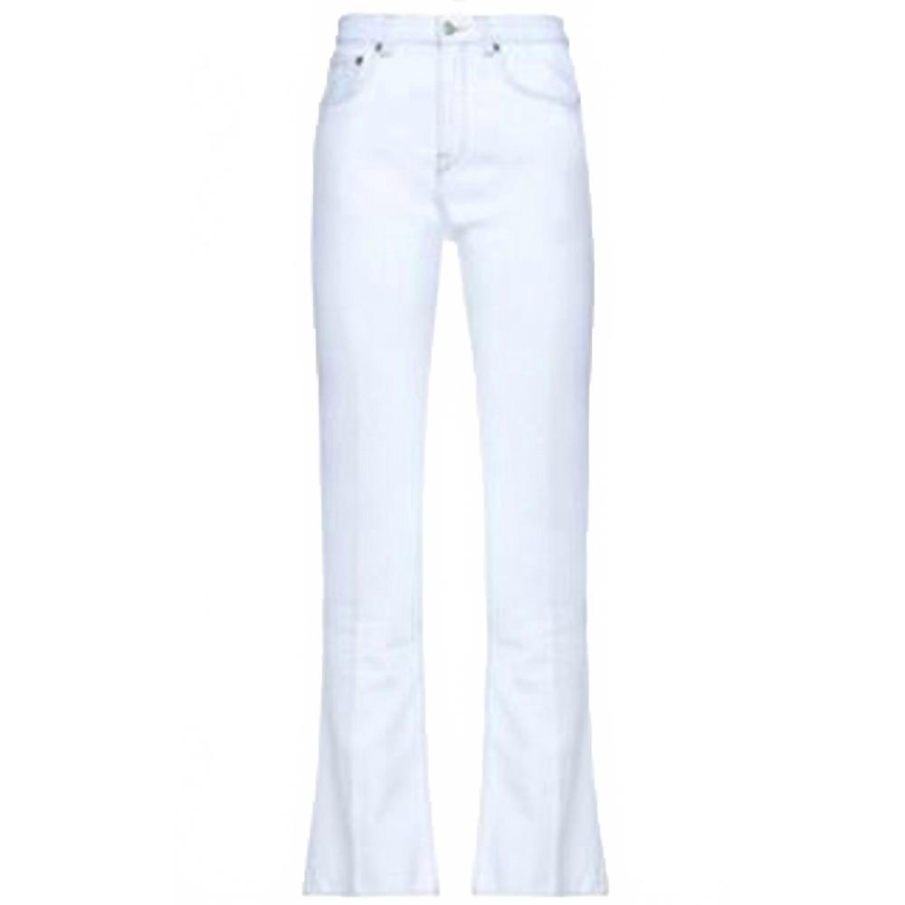 NEW GOLDEN GOOSE women's high rise boot cut jeans in blue